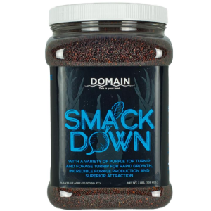Domain Domain Smack Down Food Plot Seed 1/2 Acre 3 lbs - $18.79 at Natchez Shooting & Outdoors