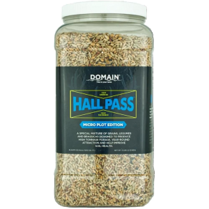 Domain Domain Hall Pass Food Plot Seed 1/6 Acre 6 lbs - $14.99 at Natchez Shooting & Outdoors