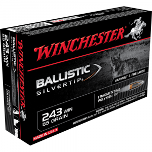 Winchester Ballistic Silvertip Rifle Ammunition .243 Win 55 gr. PT 3910 fp 20/ct