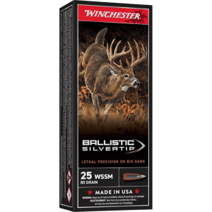 Winchester Winchester Ballistic SilverTip Rifle Ammunition .25 WSSM 85 gr. PT 3470 fps 20/ct - $67.99 at Natchez Shooting & Outdoors