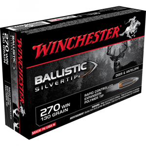 Winchester Ballistic Silvertip Rifle Ammunition .270 Win 130 gr. PT 3050 fps 20/ct