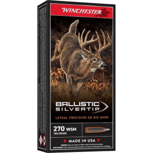 Winchester Winchester Ballistic Silvertip Rifle Ammunition .270 WSM 150 gr. PT 3120 fps 20/ct - $73.99 at Natchez Shooting & Outdoors
