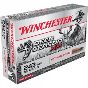 Winchester Deer Season XP Rifle Ammunition 243 Win 95 gr. PT 3100 fps 20/ct