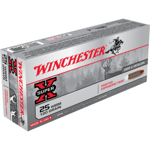 Winchester Super-X Rifle Ammunition .25 WSSM 120 gr. JHP 2990 fps 20/ct