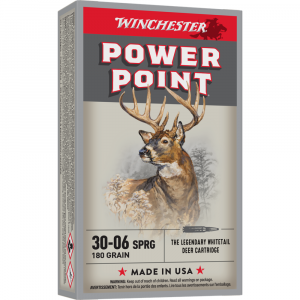 Winchester Power Point Rifle Ammunition .30-06 Sprg 180 gr. PSP 2700 fps 20/ct
