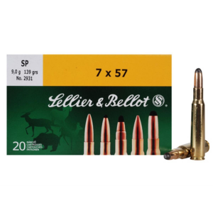 Sellier & Bellot Rifle Ammunition 7x57mm 140 gr SP 2651 fps - 20/box