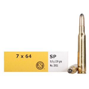 Sellier & Bellot Rifle Ammunition 7x64mm 139 gr SP 800 fps - 20/box