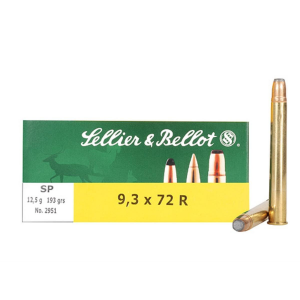 Sellier & Bellot Rifle Ammunition 9.3x72mm 193 gr SP 1950 fps - 20/box