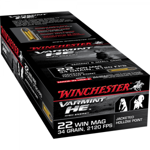 Winchester Supreme Rimfire Ammunition .22 WMR 34 gr. JHP 2120 fps 50/ct