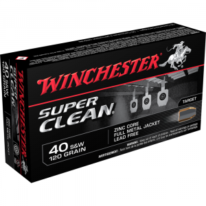 Winchester Super Clean NT Handgun Ammunition .40 S&W 120 gr. JSP 1250 fps 50/ct