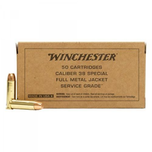 Winchester Service Grade 38 SPL 130 gr. FMJ-FN 800 fps 50/ct