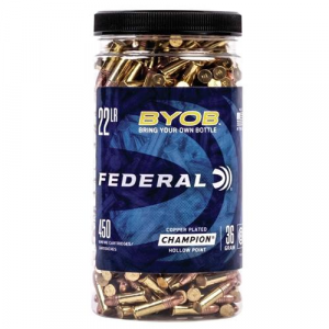 Federal Champion BYOB Rimfire Ammunition 22 LR 36 gr. CPHP 1260 fps 450/ct