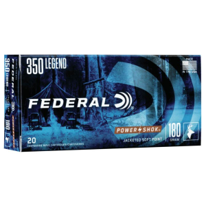 Federal Power-Shok Rifle Ammunition .350 Legend 180 gr SP 2100 fps 20/ct