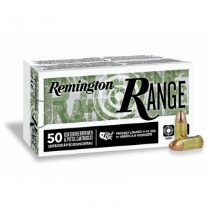 Remington Range Handgun Ammunition 9mm Luger 115gr FMJ 1145 fps 50/ct