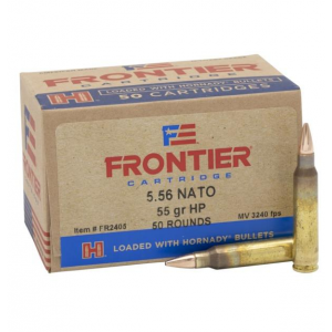 Hornady Frontier Rifle Ammunition 5.56mm NATO 55 gr HP Match 3240 fps 50/ct