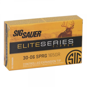 Sig Sauer Elite Hunting Rifle Ammunition .30-06 Sprg 165 gr Poly Tipped 2950 fps 20/ct