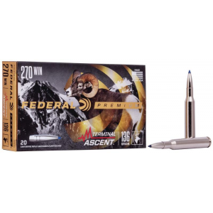 Federal Terminal Ascent Rifle Ammuntion .270 Win 136 gr 3000 fps 20/ct