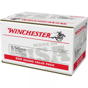 Winchester USA Lake City M193 Rifle Ammunition 5.56mm 55 gr. FMJ 3240 fps 200/ct