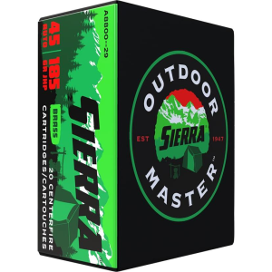 Sierra Outdoor Master Handgun Ammuntiion .45 ACP 185 gr JHP 20/ct