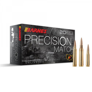 Barnes Precision Match Rifle Ammunition 223 Remington 55 gr Match Burner OTM BT 3215 fps 20/ct
