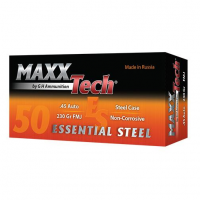 Maxxtech Essential Steel Handgun Ammunition .45 ACP 230 gr FMJ 850 fps 500/ct Case (10-50rd Boxes)