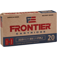 Hornady Frontier NATO Rifle Ammunition .223 Rem 55 gr FMJ 3240 fps 500/ct Case (25-20/ct Boxes)