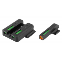 Truglo TFX Pro Tritium/Fiber-Optic Day/Night Sights Fit S&W M&P Shield|S&W M&P 22|S&W M&P SD9|S&W M&P SD40 - Orange Outline Front/Rear Green