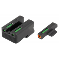 Truglo TFX Pro Tritium/Fiber-Optic Day/Night Sights Fit Novak LoMount cut .270 front / .500 rear - Orange Outline Front/Rear Green