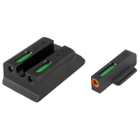 Truglo TFX Pro Tritium/Fiber-Optic Day/Night Sights Fit Ruger SR9|Ruger SR9C|Ruger SR40|Ruger SR40C|Ruger SR45 - Orange Outline Front/Rear Green