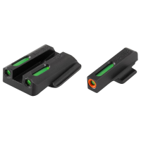 Truglo TFX Pro Next Gen Tritium & Fiber Optic Xtreme Handgun Sight - Ruger LC9|Ruger LC9s|Ruger LC380 - White Orange Front/Rear Green