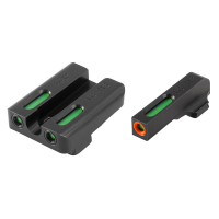 Truglo TFX Pro Next Gen Tritium & Fiber Optic Xtreme Handgun Sight - Sig Sauer #6 front / #8 rear - Orange Outline Front/Rear Green