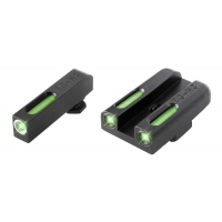 Truglo TFX Tritium/Fiber Optic Day/Night Sights Fits Glock 42 43 43x 48 White Outline Front/Green Rear