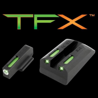 Truglo TFX Tritium/Fiber-Optic Day/Night Sights Fits Ruger SR9 / SR9C, SR40 / SR40C, SR45 - White Outline Front/Rear Green