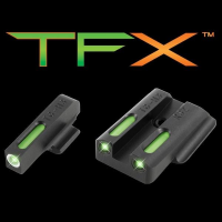 Truglo TFX Tritium/Fiber-Optic Day/Night Sights Fits Ruger LC9 / 9s / 380 - White Outline Front/Rear Green