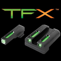 Truglo TFX Tritium/Fiber-Optic Day/Night Sights - SIG #8 #8 Set - White Outline Front/Rear Green