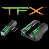 Truglo TFX Tritium/Fiber-Optic Day/Night Sights FNH FNP-9 FNX-9 FNS-9 including Compact - White Outline Front/Rear Green