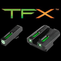 Truglo TFX Tritium/Fiber-Optic Day/Night Sights Walther P99 and PPQ - White Outline Front/Rear Green