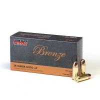 PMC Bronze Handgun Ammunition .38 Super +P 130 gr. FMJ 1100 fps 50/ct