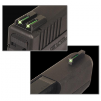 Truglo TFO Tritium/Fiber-Optic Day/Night Sights Fits Glock 17 / 17L, 19, 22, 23, 24, 26, 27, 33, 34, 35, 38, and 39 - Front Green/Rear Green