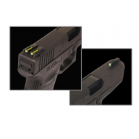 Truglo TFO Tritium/Fiber-Optic Day/Night Sights Fits Springfield XD, XDM (excluding 5.25" Comp Series) and XDS - Front Green/Rear Yellow