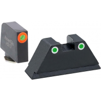 Ameriglo Green Tritium Round Outline Orange .315/White .392 for Glock Tall Suppressor