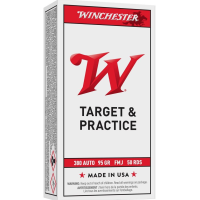 Winchester USA Handgun Ammunition .380 ACP 95 gr FN 50/ct