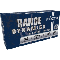 Fiocchi Pistol Shooting Dynamics Handgun Ammunition .38 Super (+P) 129 gr FMJ 50/Box