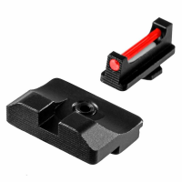 Truglo Fiber Optic Pro Sight Set Red Front Black Back for Glock MOS 17, 19, 34-35, 45