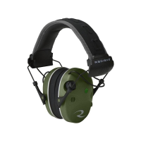 Radians Quad Mic Electronic Earmuff 3.5mm Stereo Jack - 24NRR, Military Green/Black