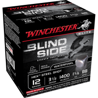 Winchester Blind Side Hex Shot 12 ga 3 1/2"  1 5/8 oz #BB 1400 fps - 25/box