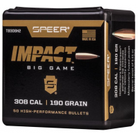 Speer Impact Big Game Bullets .308 Win 190gr TIPPED PLATED CB 50/ct