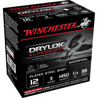 Winchester Supreme High Velocity Drylok Super Steel Waterfowl Load 12 ga 3" 1-1/4 oz #BB 25/Box