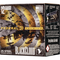 Federal Black Cloud FS Steel Shotshells 12ga 3" 1-1/4oz 1450 fps #1 25/ct