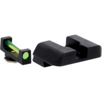 Green Fiber .130" FRONT Black REAR for Glock 17-19-22-23-24-26-27-33-34-35